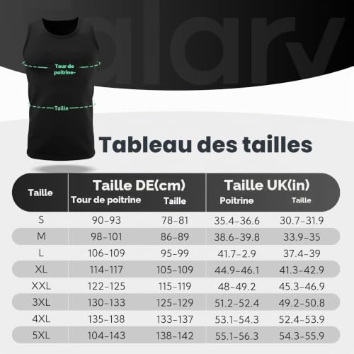 Thumbnail 5 de FALARY Lot de 3 Maillot de Corps Homme 100% Coton Débardeur Musculation Noir M
