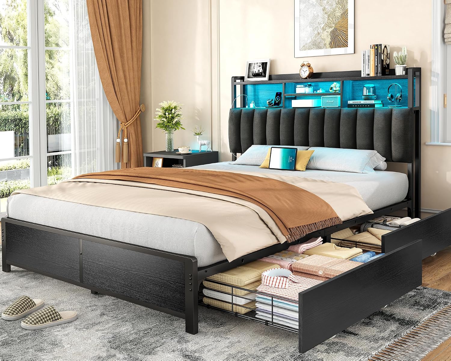 Detalle de TEENFON Queen Bed Frame