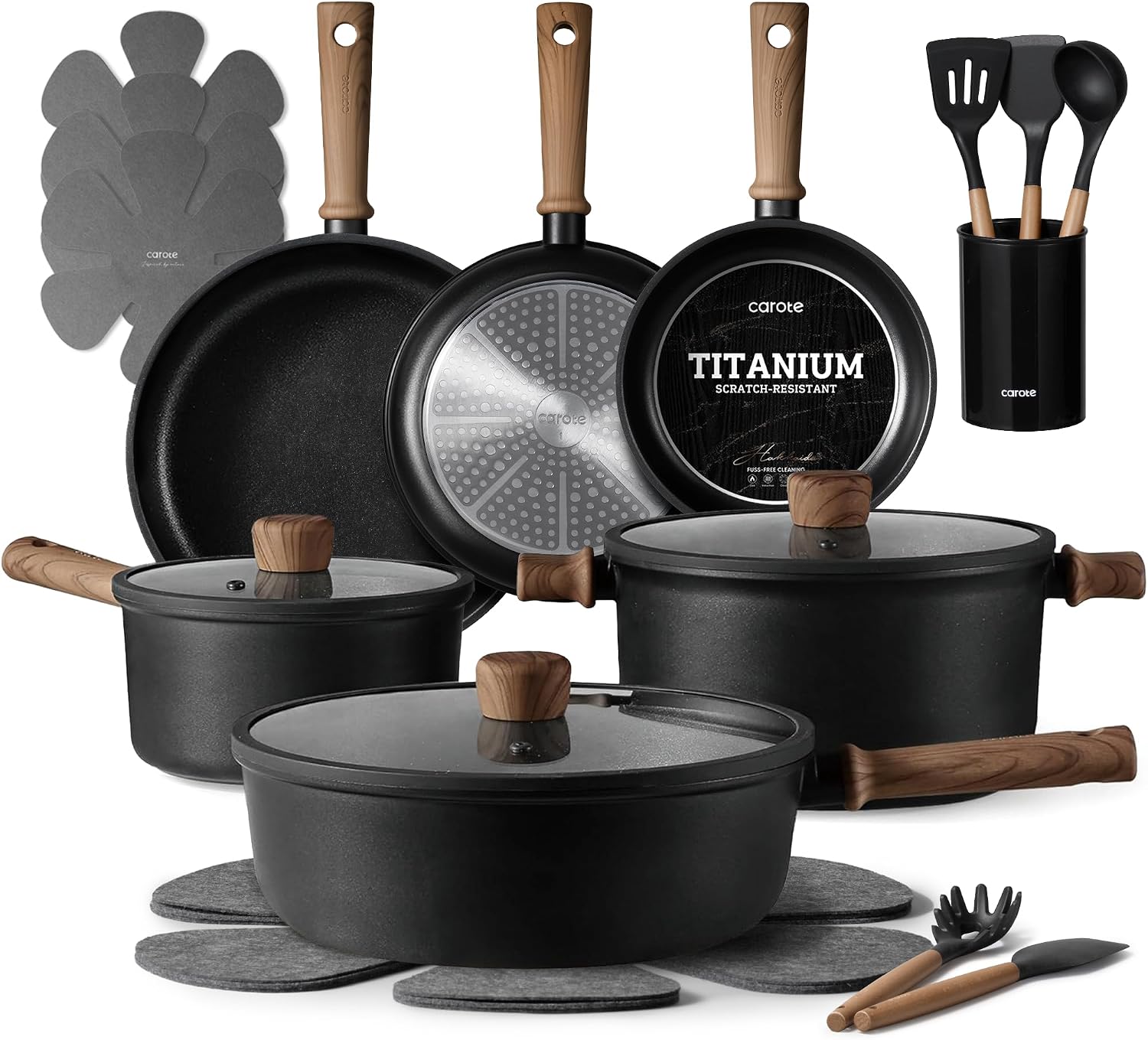 Detalle de CAROTE 16-Piece Nonstick Cookware Set