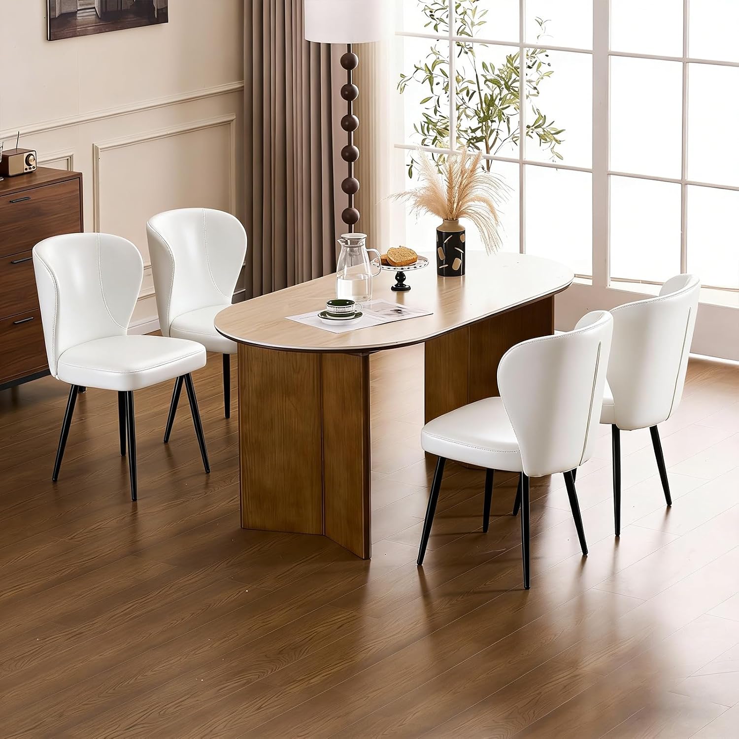Detalle de Zuacs Dining Chairs in Cream White