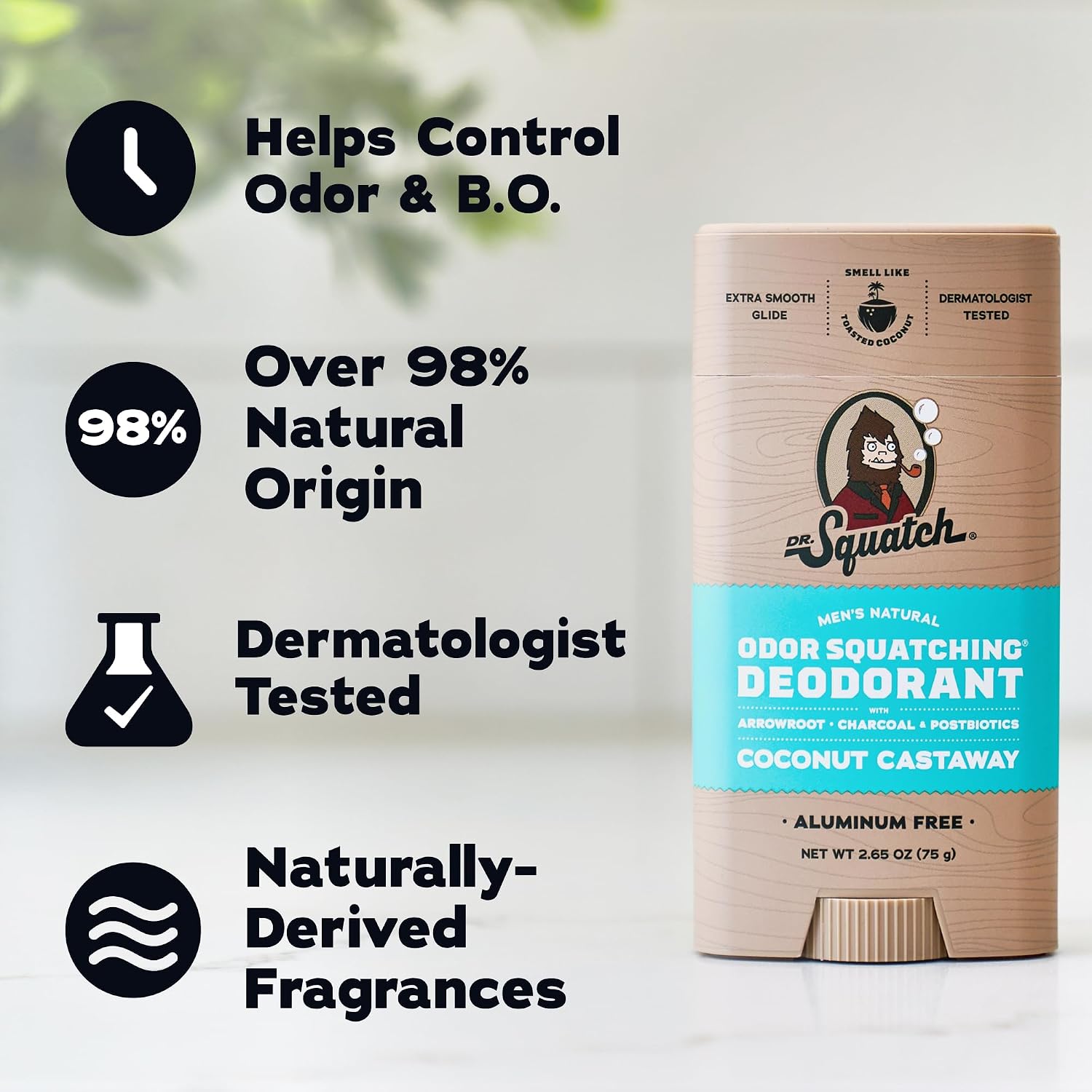 Thumbnail 4 de Dr. Squatch Aluminum-Free Natural Deodorant for Men (Coconut Castaway + Fresh Falls) 2-Pack, 2.65 oz