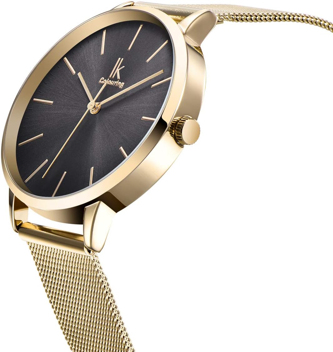 Thumbnail 1 de Alienwork IK Minimalist Montre Femme Ultra Fine avec Bracelet en Maille