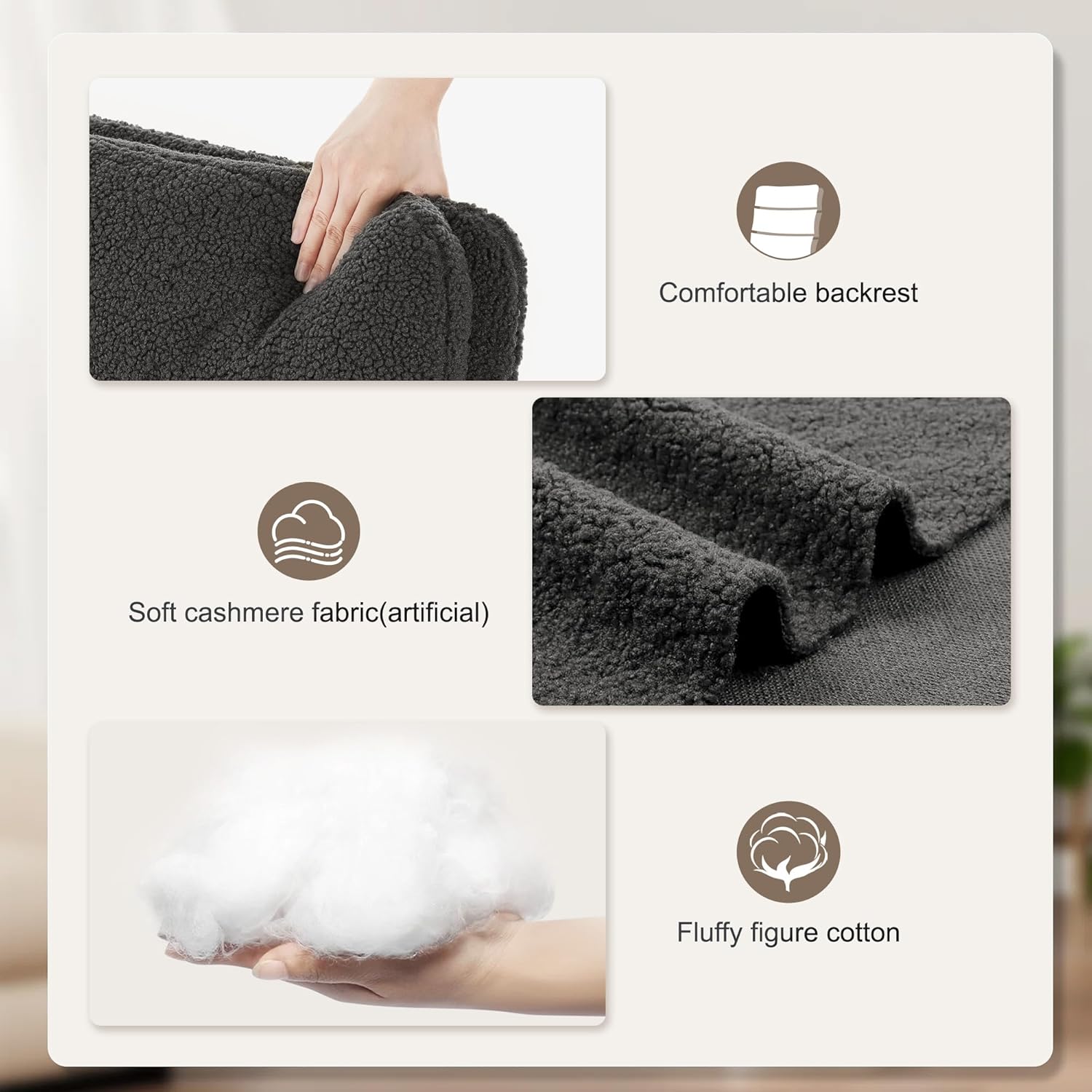 Thumbnail 6 de IWMH Schminktisch Stuhl mit Rollen, 99–106 cm