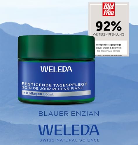 Detalle 2 de WELEDA Festigende Tagespflege 40 ml – Blaue Enzian & Edelweiß, vegan Bio