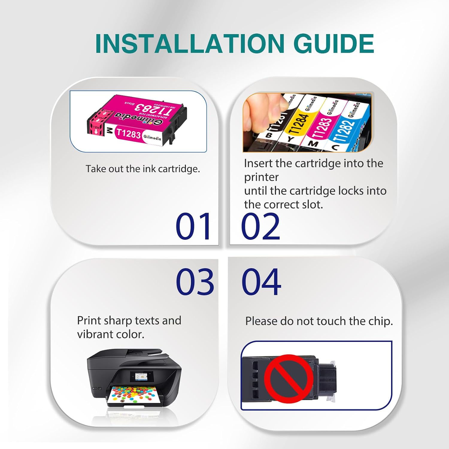 Thumbnail 3 de GILIMEDIA T1285 Ink Cartridges Multipack for Epson: 12 Cartridges (3x Black, 3x Cyan, 3x Magenta, 3x Yellow) for Stylus and Office Printers