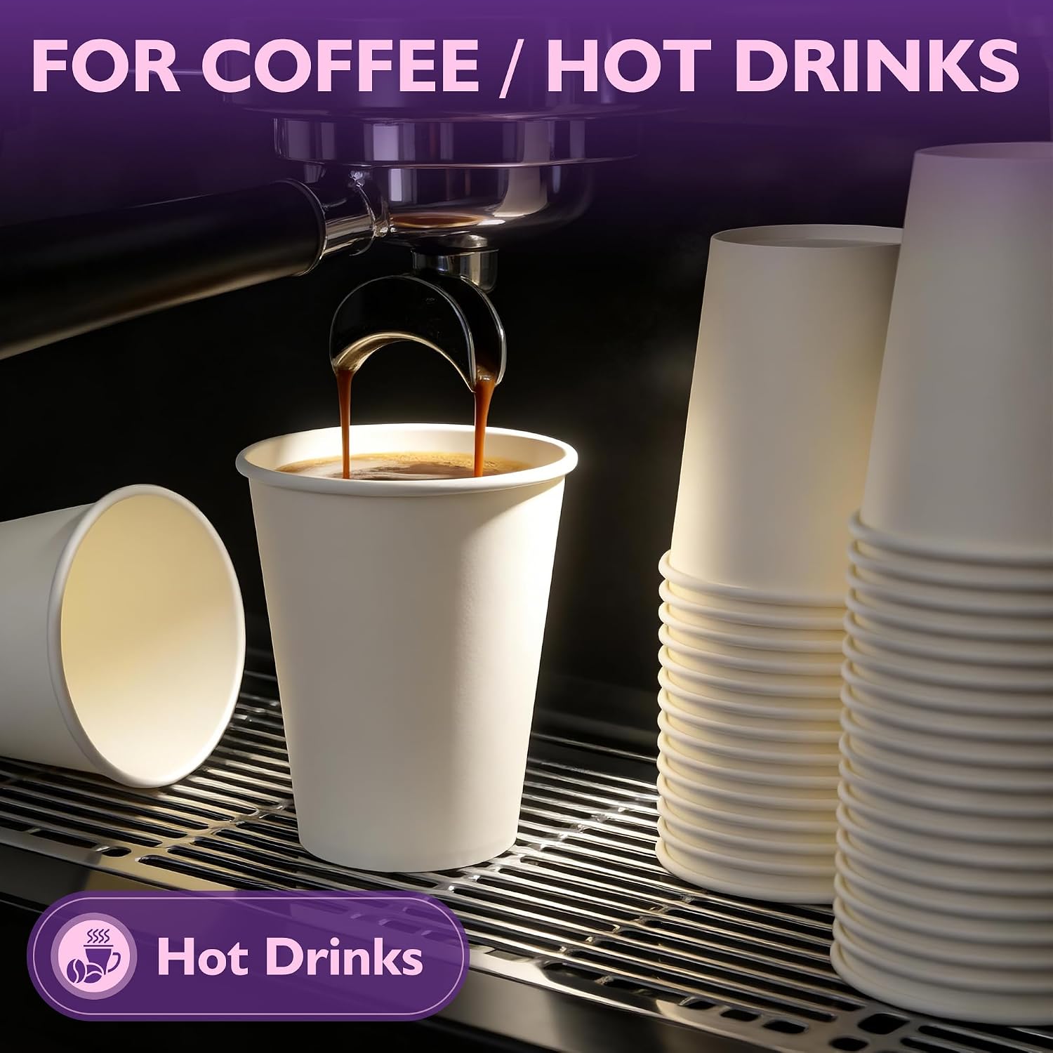 Detalle 2 de PACKINNO 8 oz Paper Cups 400 Pack