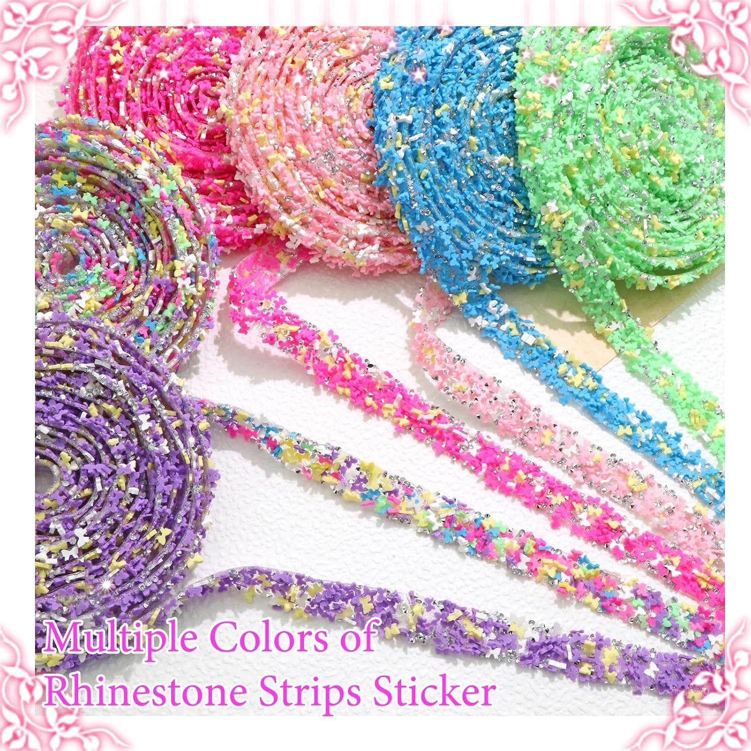 Thumbnail 6 de FULZTEY Rhinestone Ribbon Sticker, 3 Yards