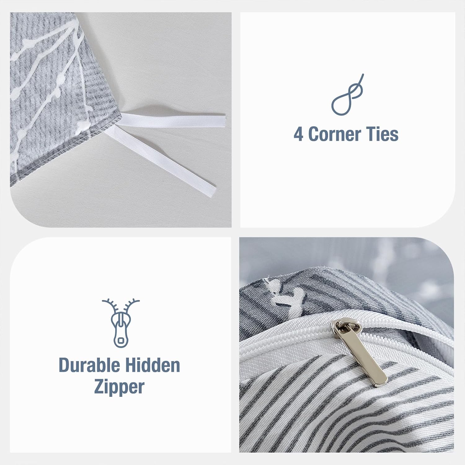 Detalle 1 de Lekesky 200T cotton super king duvet set