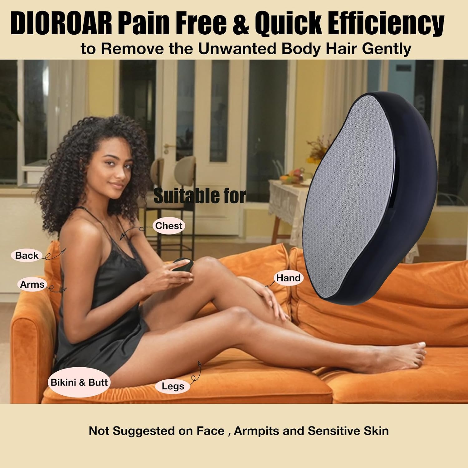 Detalle 2 de DIOROAR Crystal Hair Remover, Nano Glass