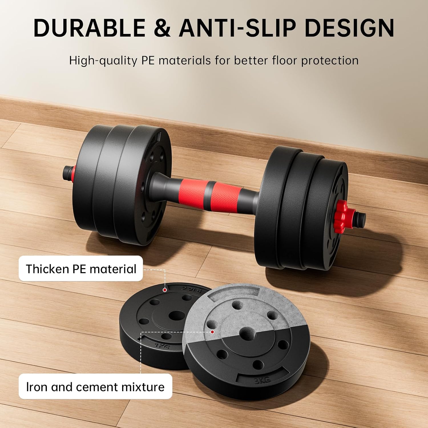 Detalle 2 de BCBIG Adjustable Dumbbells for Home Gym ๐๏ธโ