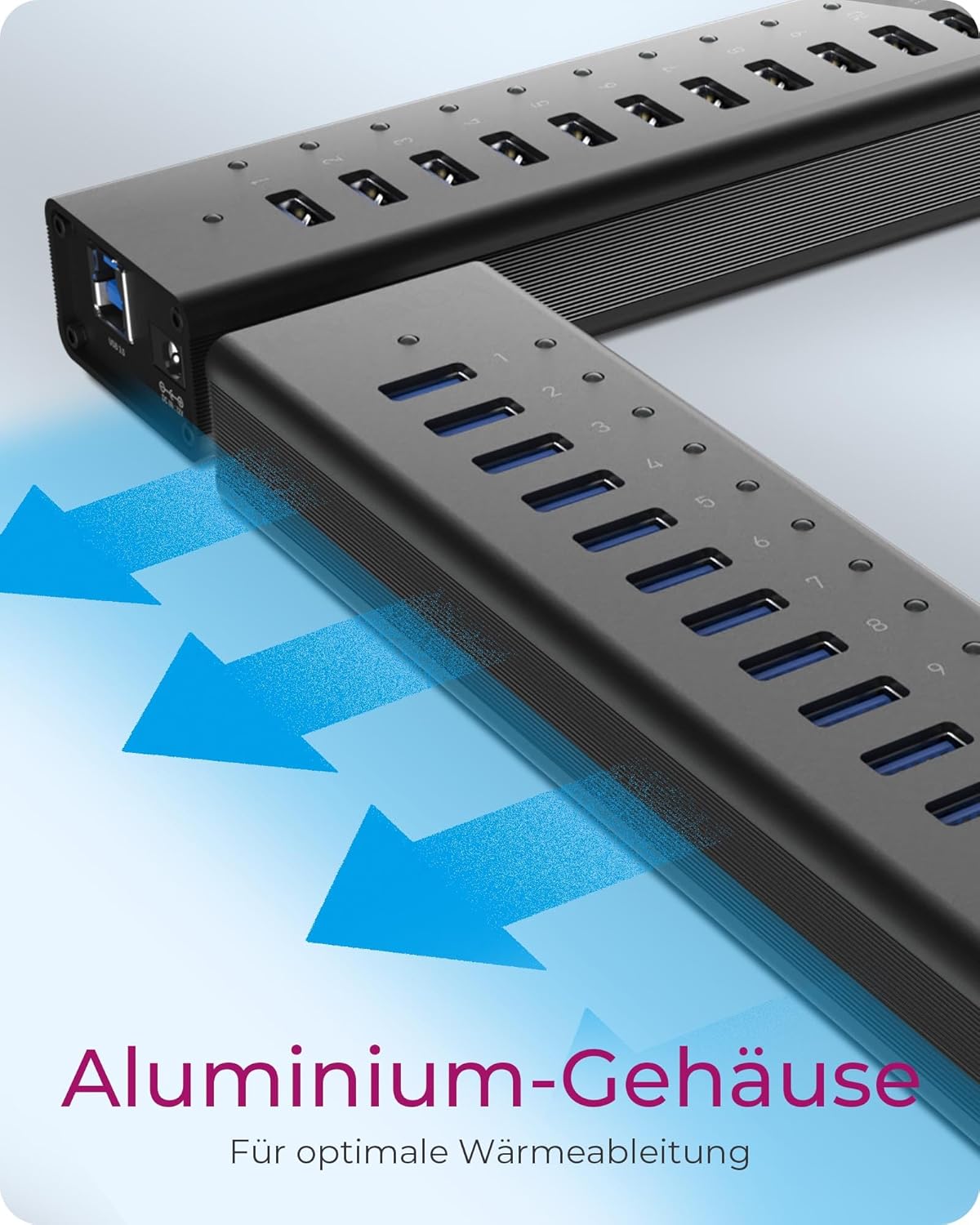 Thumbnail 5 de ICY BOX IB-AC6113 13-Port USB 3.0 Hub mit Ladeport (bis 5 Gbps, Plug & Play)