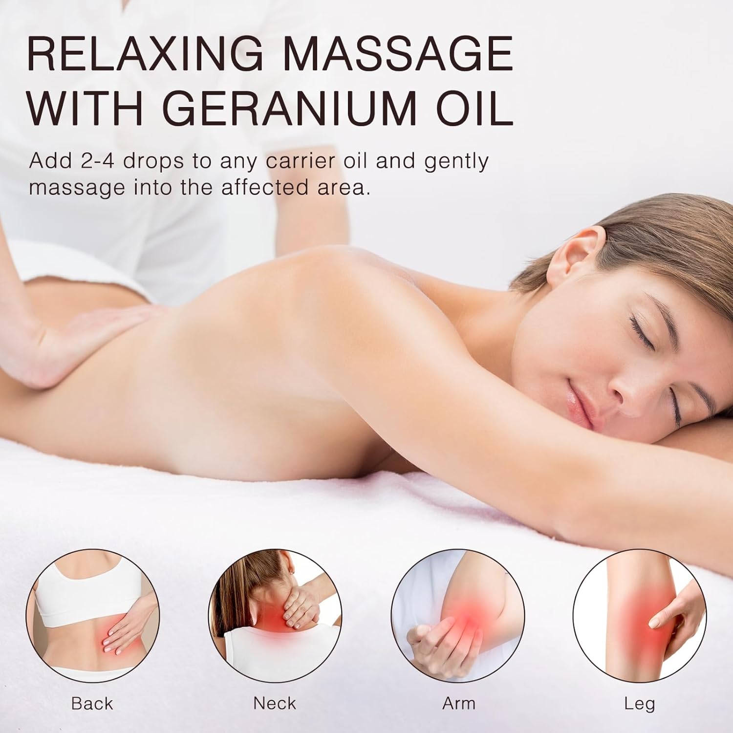Thumbnail 6 de 100ml 100% Pure Geranium Oil Essential (Steam-Distilled) – Amber Glass Bottle with Dropper