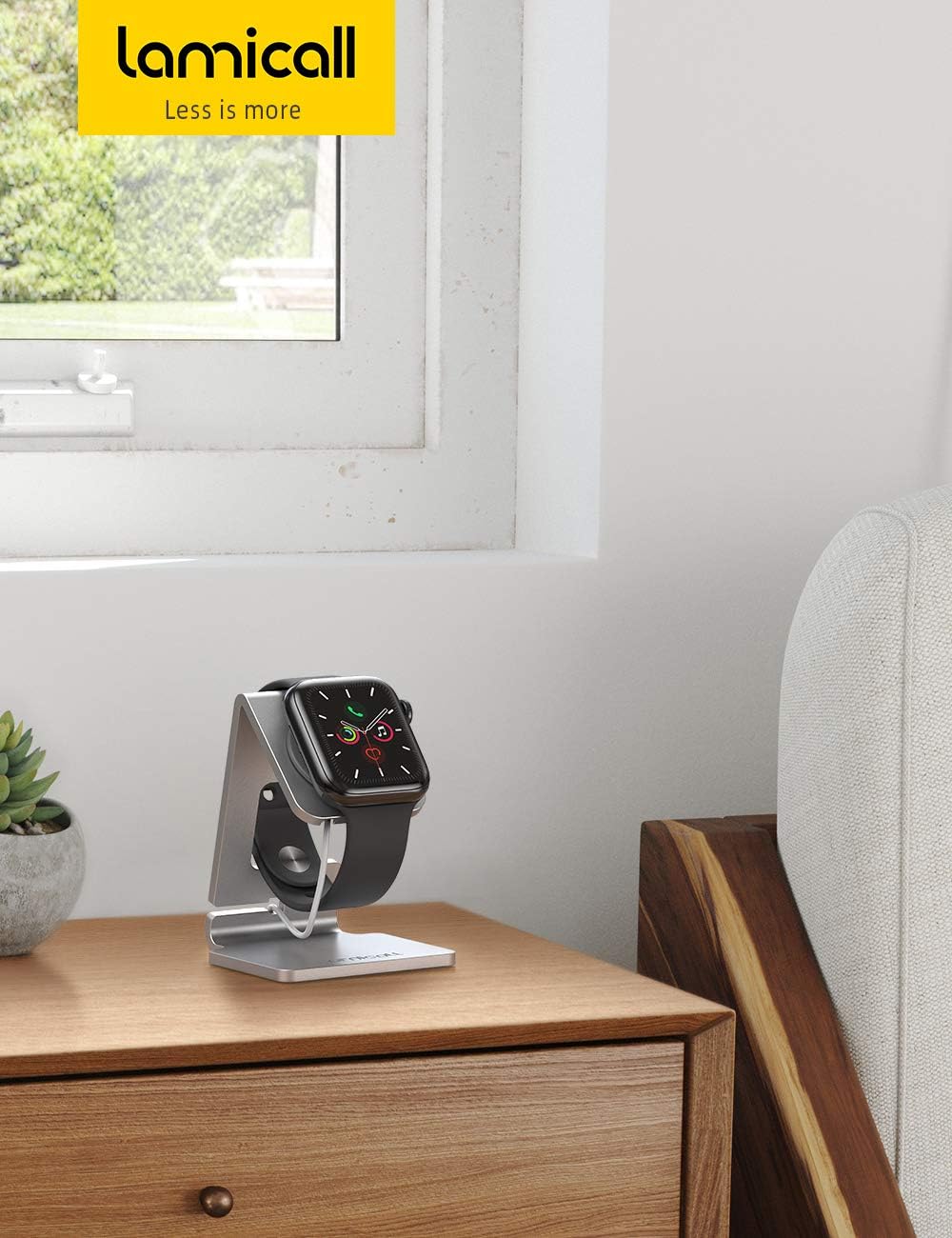 Thumbnail 6 de Lamicall Stand for Apple Watch – Desk iWatch Stand Holder Charging Dock (Silver)