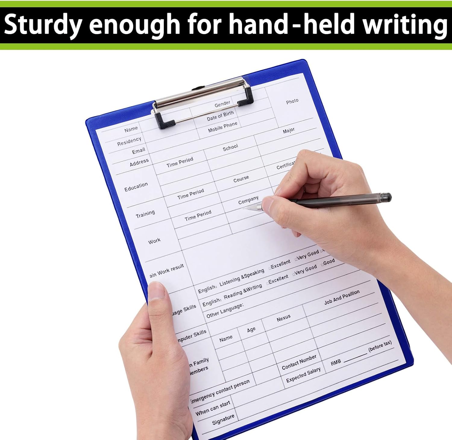 Thumbnail 4 de Srvnpioy Porte‑bloc A4 lot 10 bleu 📁