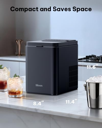 Thumbnail 6 de Silonn Ice Maker Countertop: Portable 8-Bullet Ice in 6 Minutes