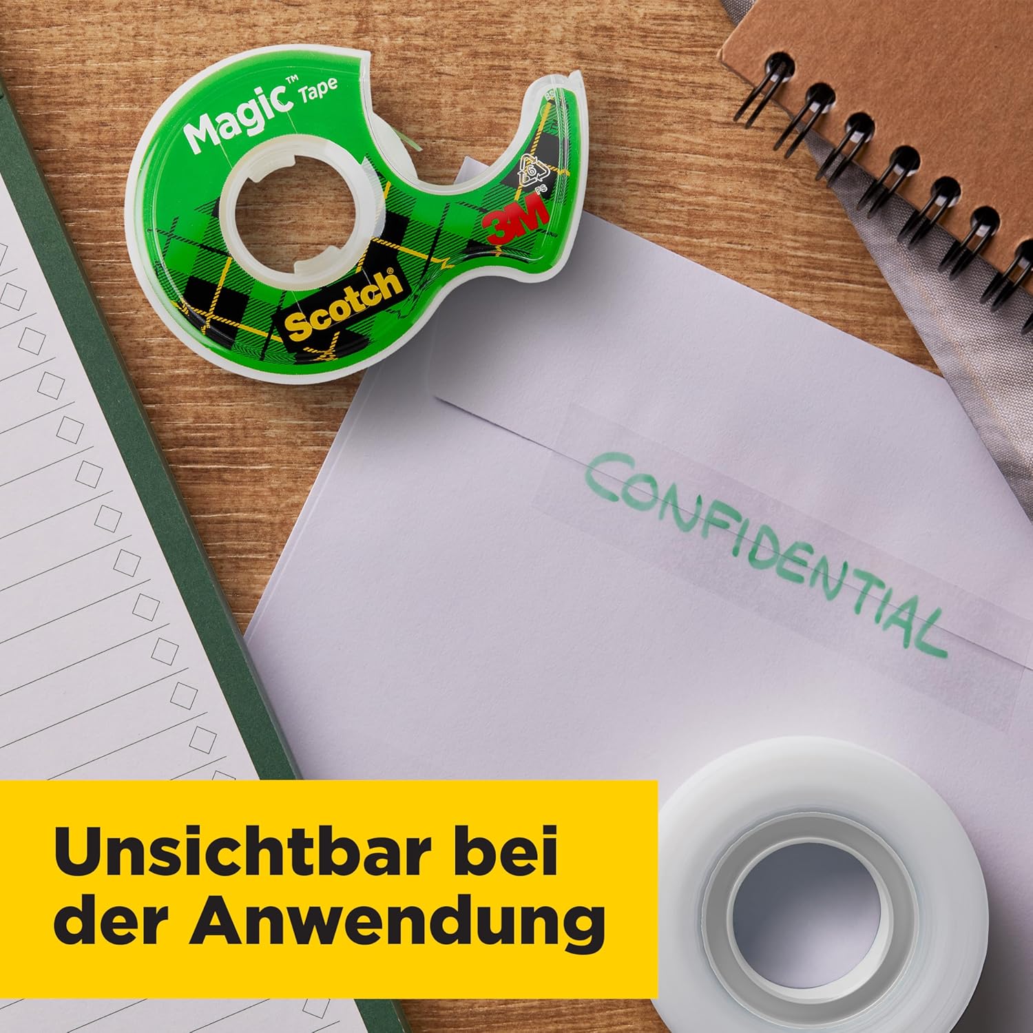Thumbnail 2 de Scotch Magic Tape – 4 Rollen, 19 mm × 33 m, unsichtbares Tintenband für Papier, Reparatur & Etiketten