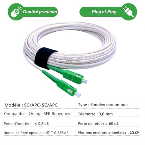 Detalle de Elfcam câble fibre optique 10 m