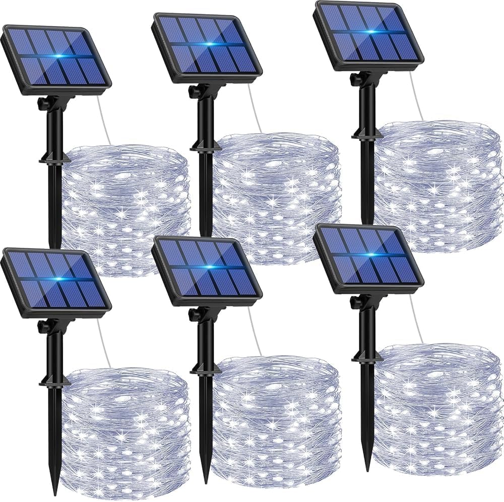 Detalle de btfarm Solar String Lights, 900 LEDs, 330 ft, Cool White, 8 Modes