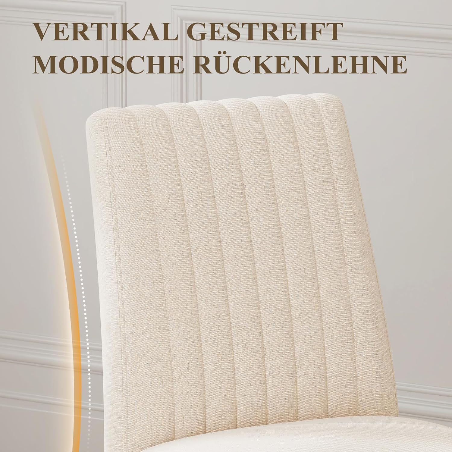 Thumbnail 5 de COLAMY Esszimmerstühle 4er Set Beige