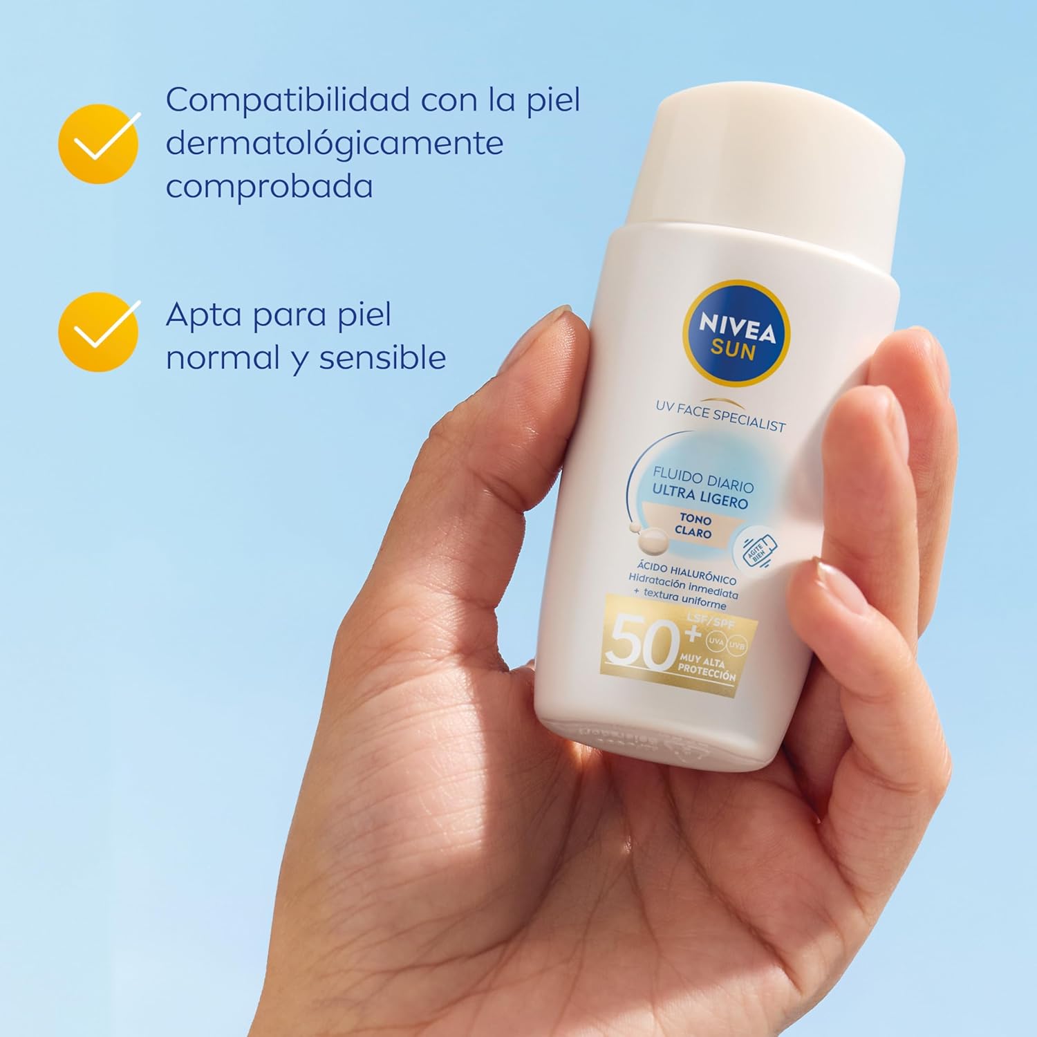 Thumbnail 4 de NIVEA SUN Fluido Diario con Color FPS 50+ 40 ml