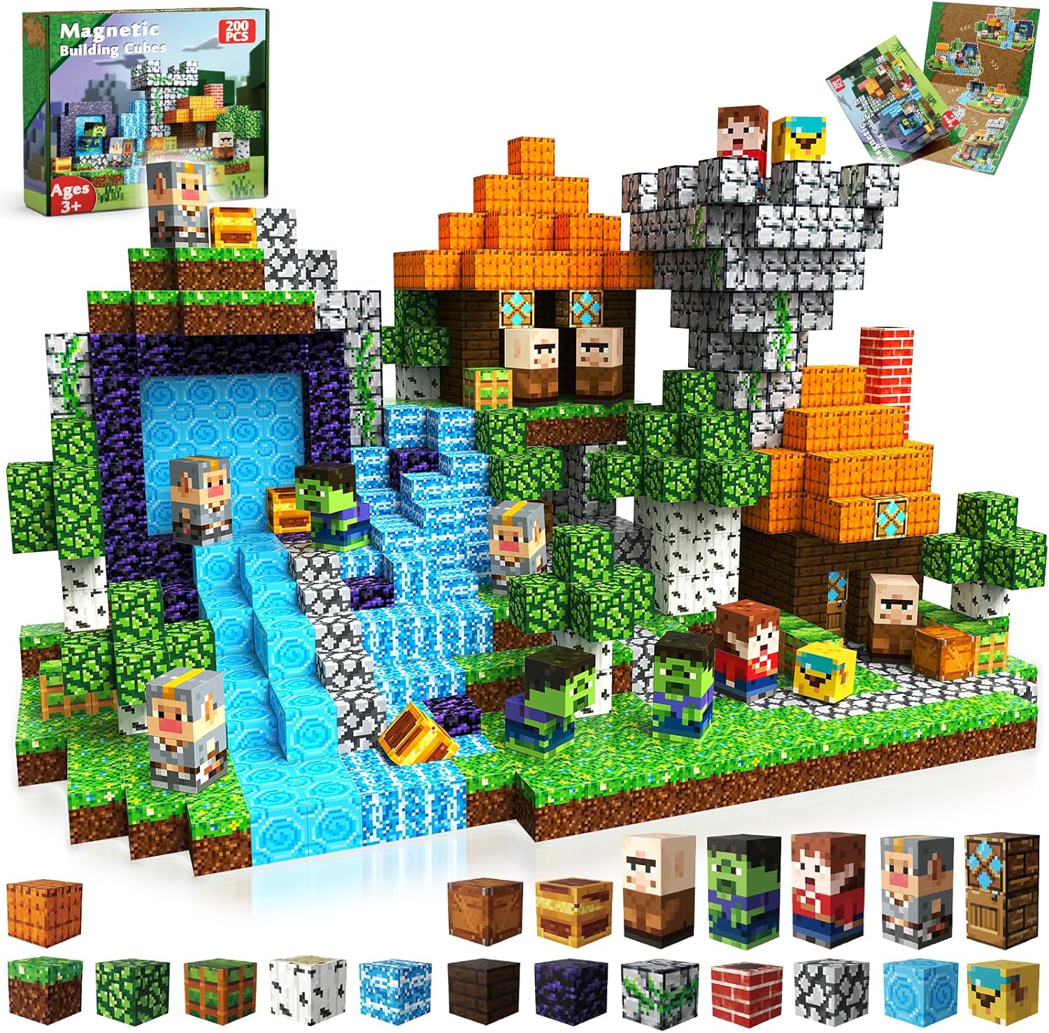 Detalle de Magneverse Costruzioni Magnetiche per Bambini 200 Pezzi – Avventura nella Foresta, Set Montessori STEM