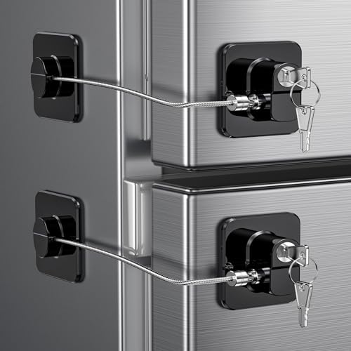 Blocca bambini A nero per frigorifero e cassetti, 2 pezzi 🔒