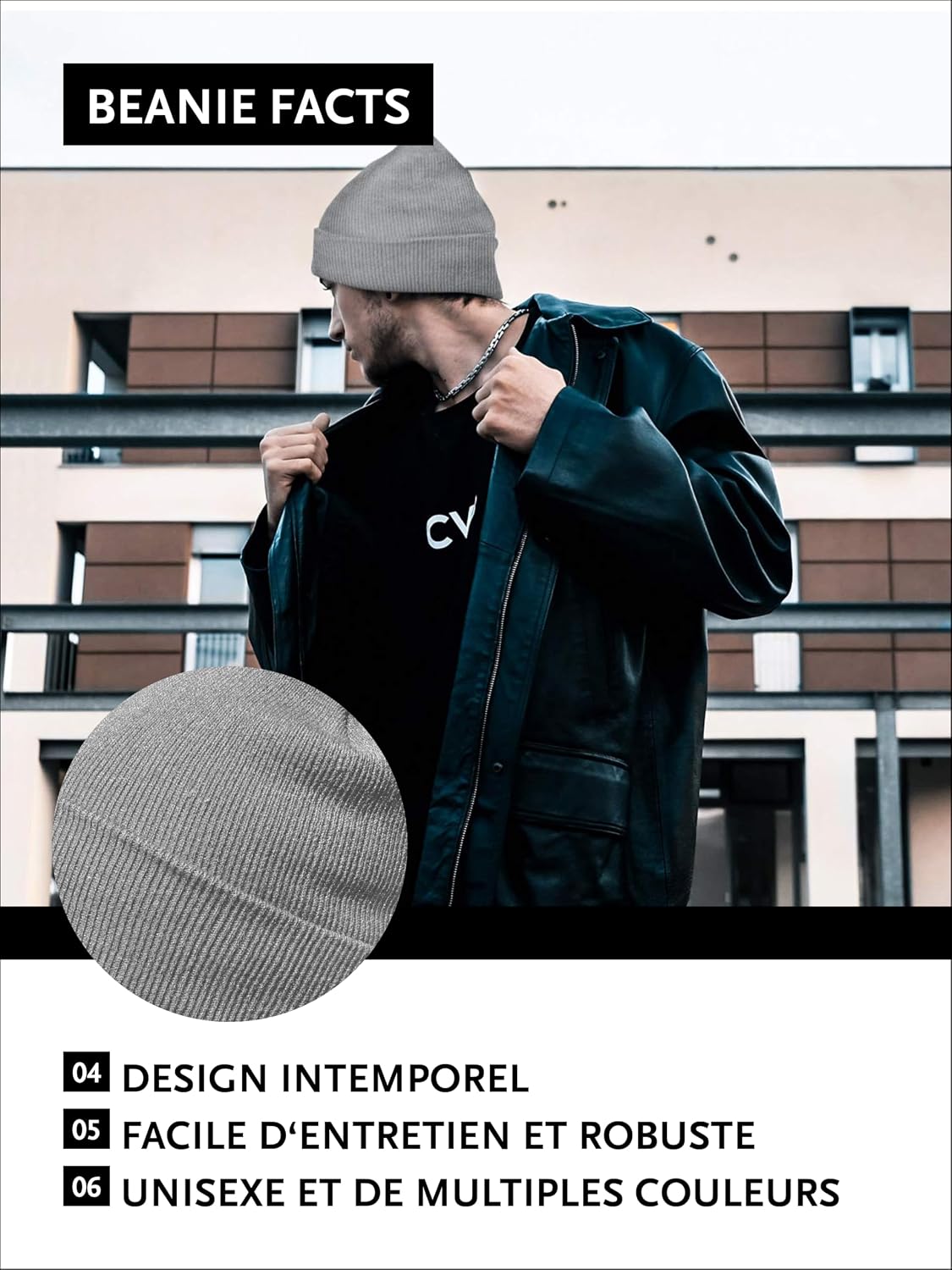 Detalle 2 de DonDon bonnet hiver beanie classique