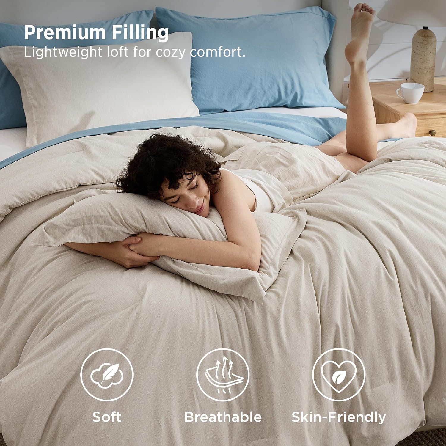 Detalle 2 de Bedsure California King Comforter Set