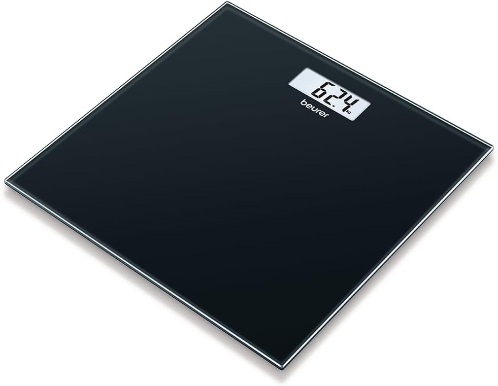 Detalle de Beurer GS 10 756.21 – czarna waga łazienkowa ze szkła, do 180 kg