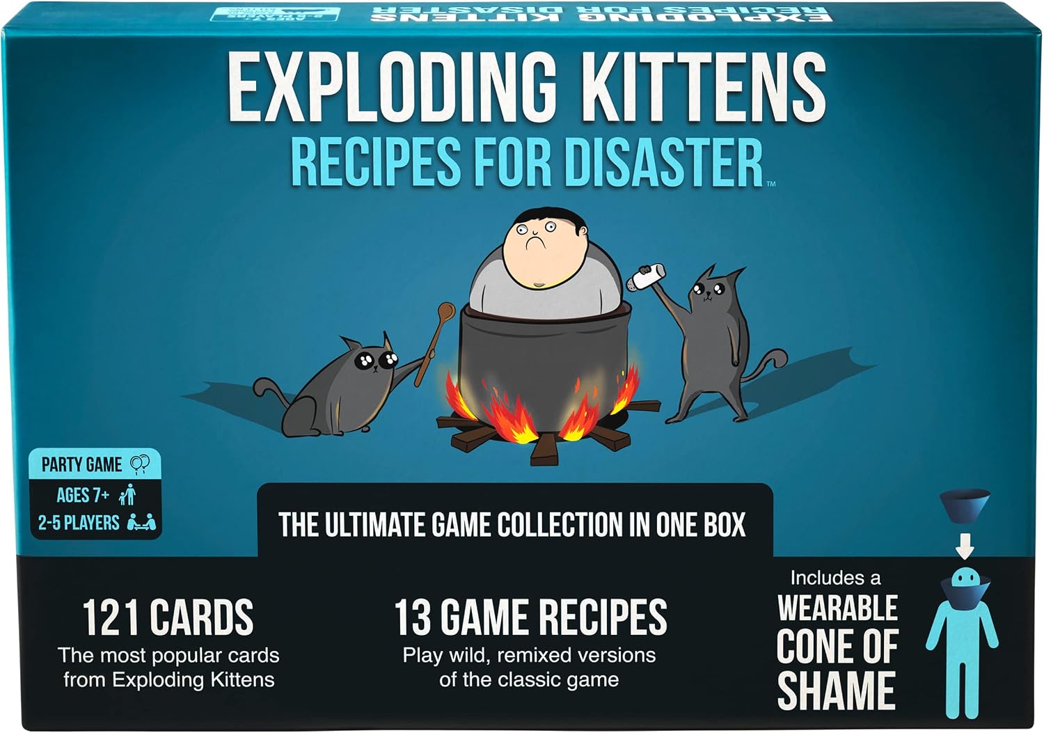 Detalle de Exploding Kittens Recipes for Disaster – Die ultimative Sammlung mit 13 neuen Spielvarianten (2–5 Spieler)