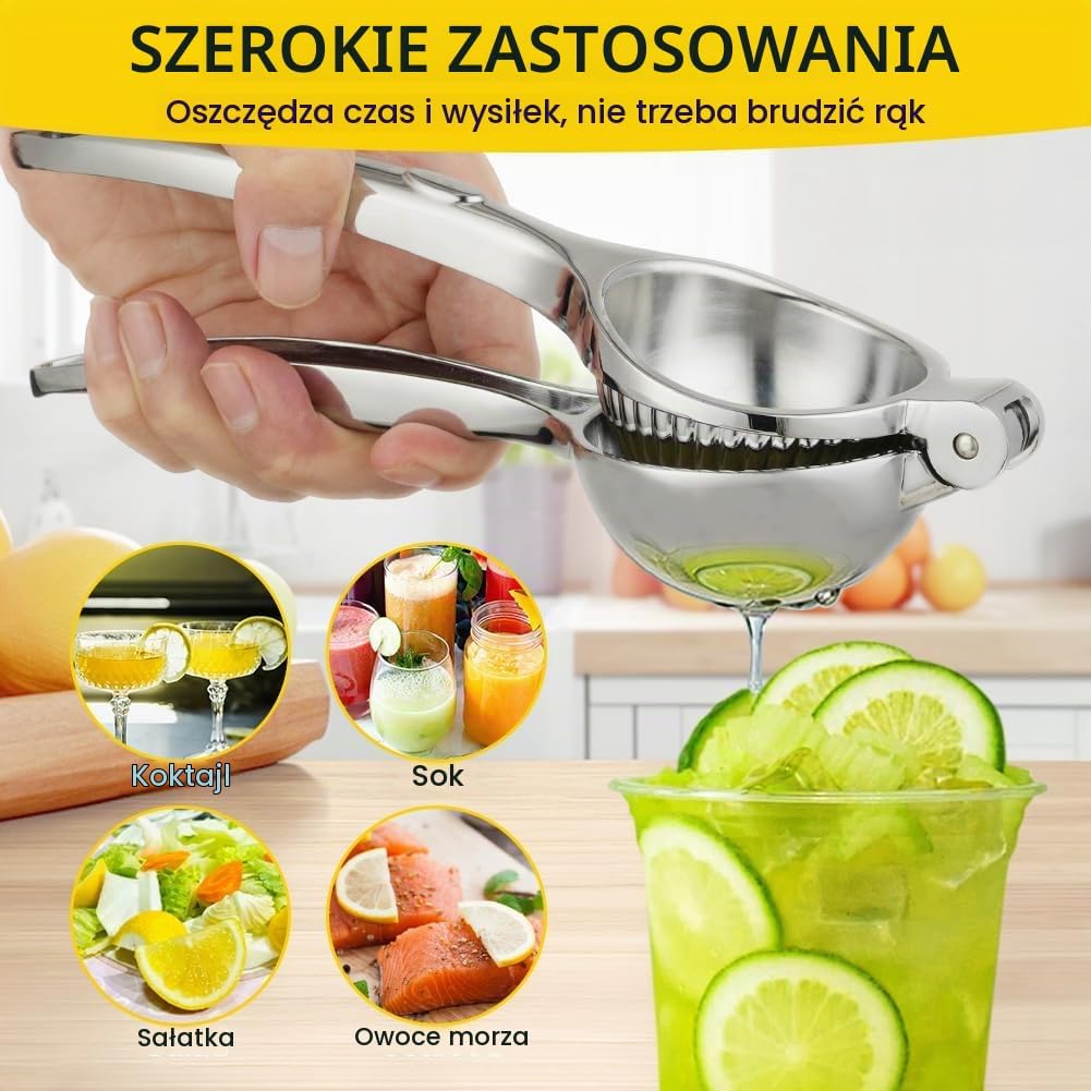 Thumbnail 6 de AUAUY ręczna wyciskarka do cytrusów ze stopu cynku, srebrna