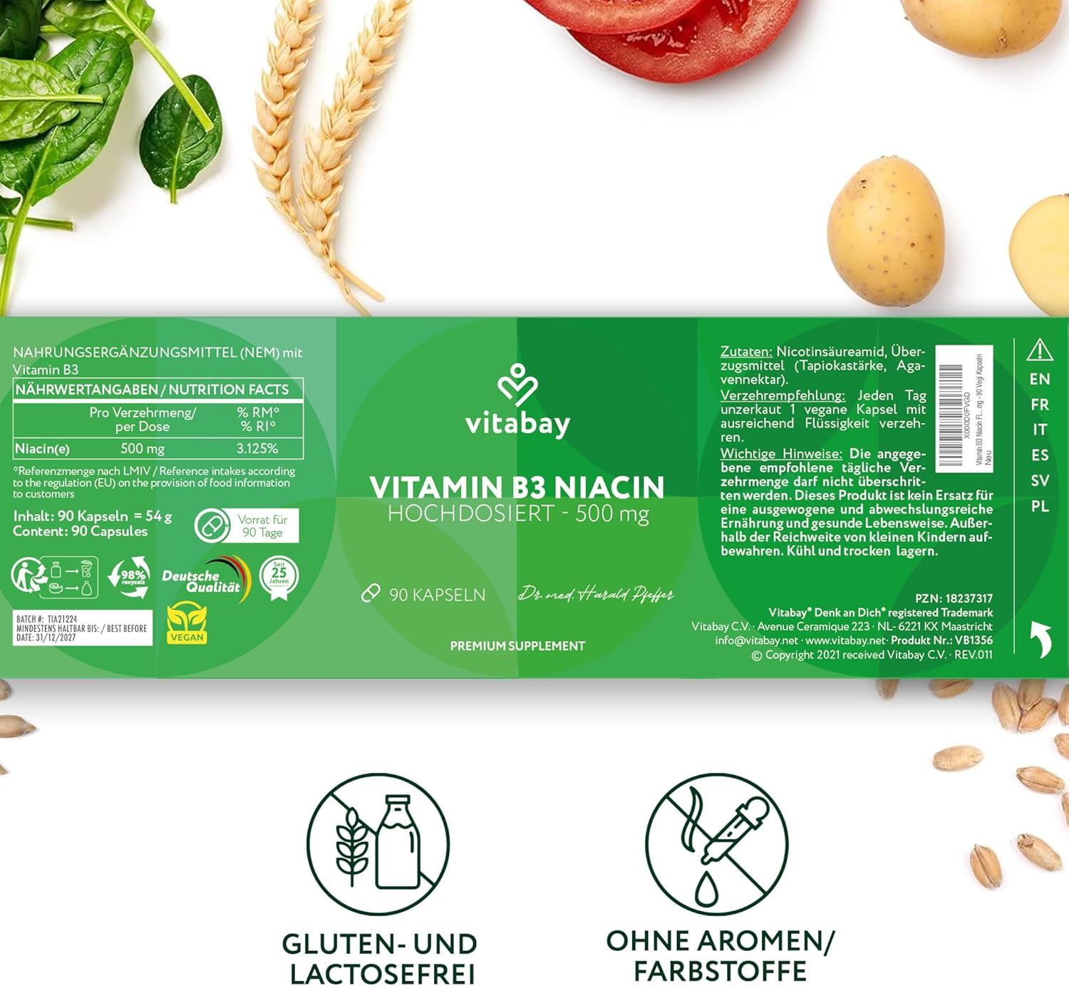 Thumbnail 6 de Vitabay Vitamin B3 Niacin 500 mg