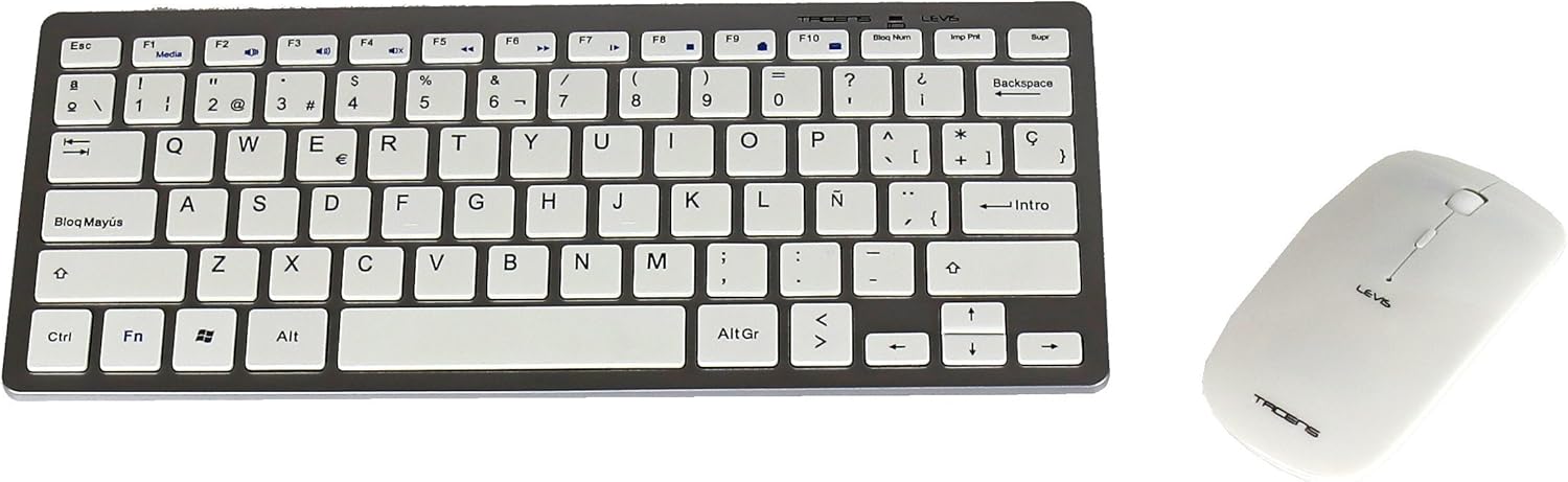 Thumbnail 3 de Tacens Levis Combo V2 RF Wireless Metallisch (weiß) – ultraflaches Tastatur‑Maus‑Set mit 2,4G Funk