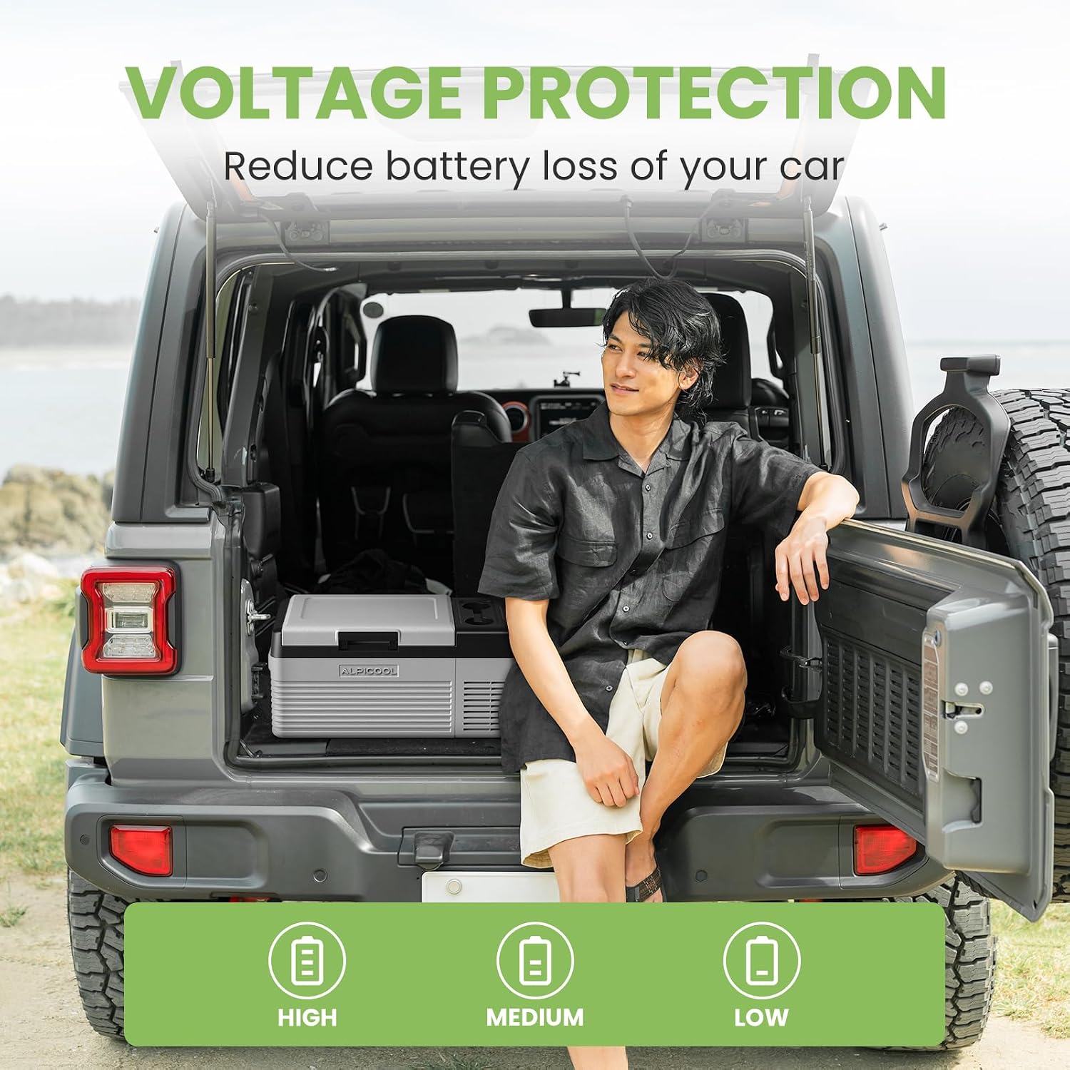 Detalle 2 de Alpicool CL15 15L Compressor Car Refrigerator – Compact, Quiet and Reliable On the Move