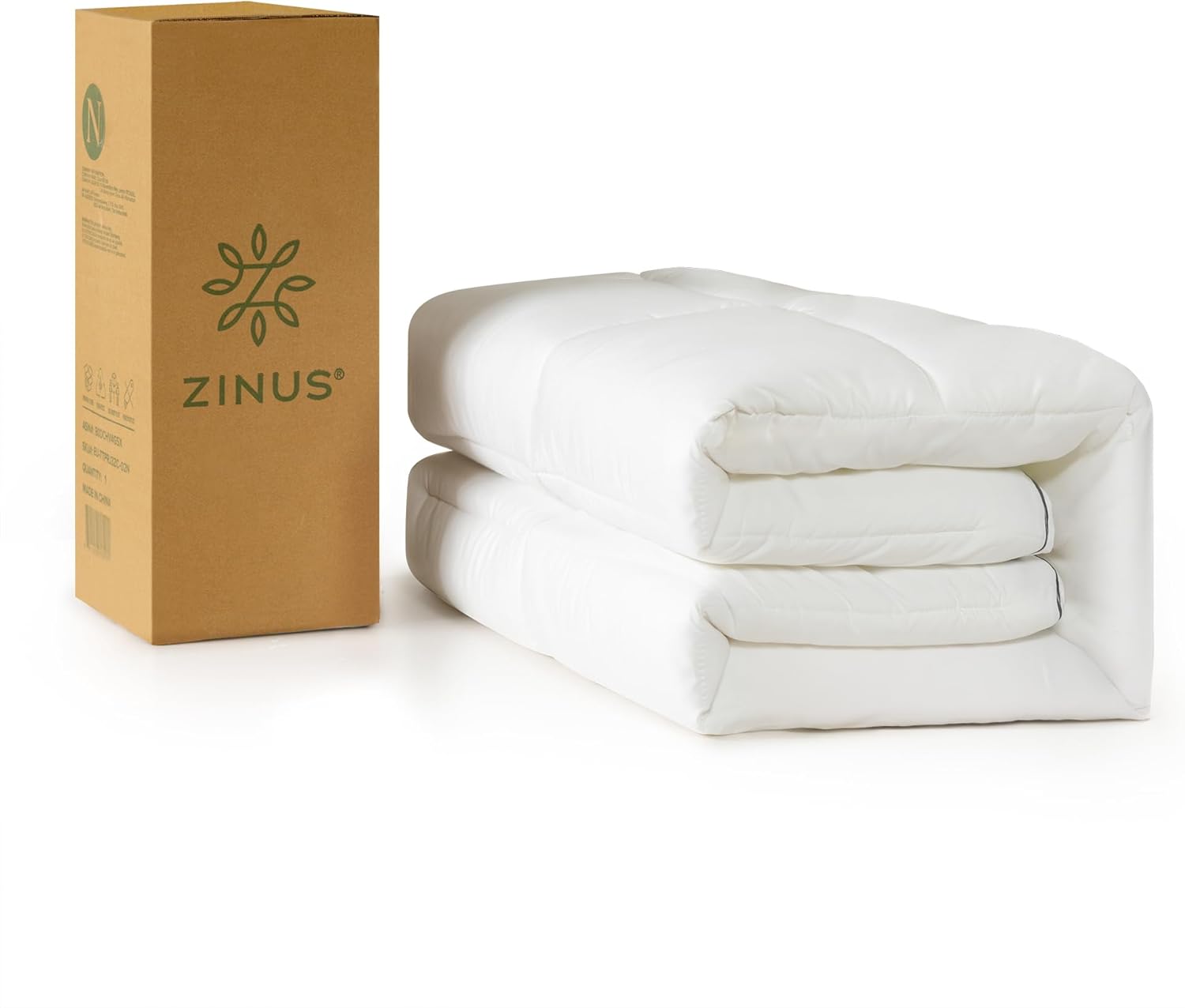 Detalle de Zinus Topper Matrimoniale 160x190 cm, 5 cm Coprimaterasso trapuntato in bamboo – morbido, igienico e lavabile