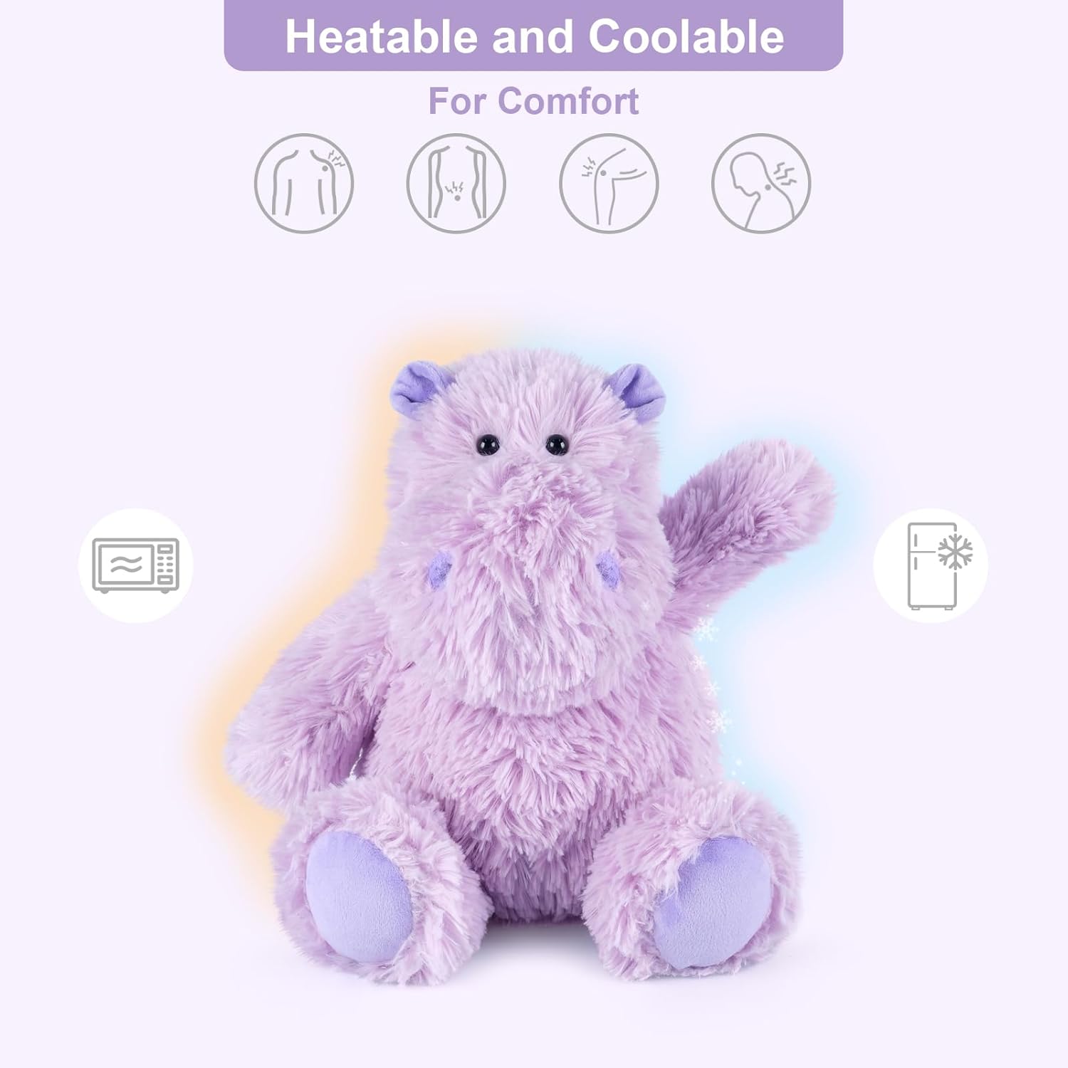 Thumbnail 1 de SuzziPals Warmable Hippo Stuffed Animal Heating Pad