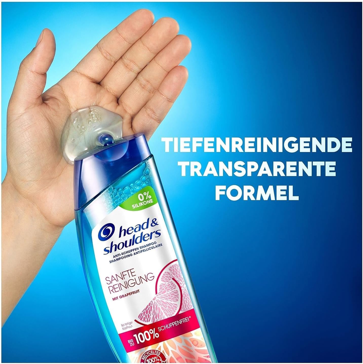 Detalle 1 de Head & Shoulders grapefruit anti-roosshampoo, siliconenvrij, 250 ml