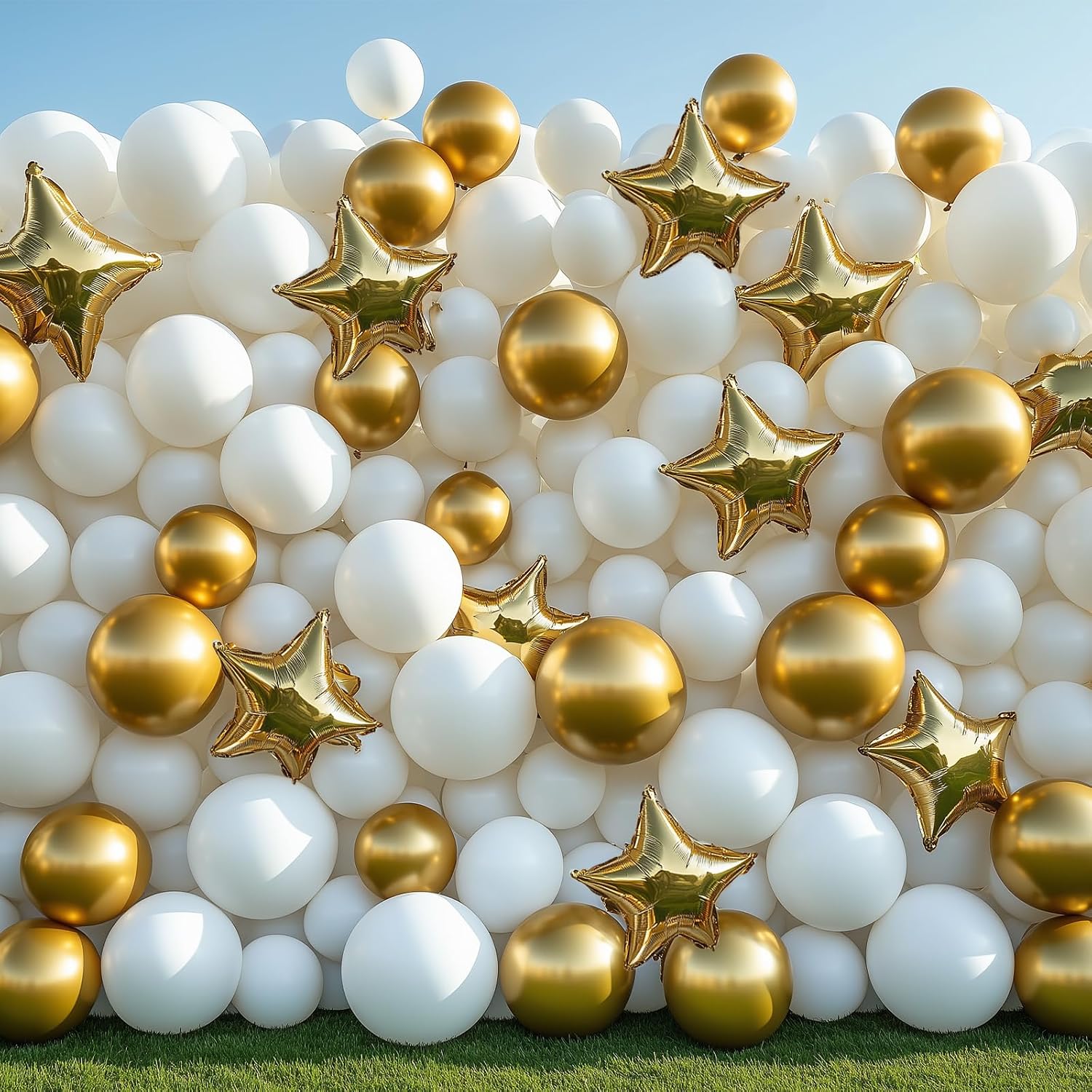 Thumbnail 5 de RUBFAC 129pcs White Balloons Kit 18in