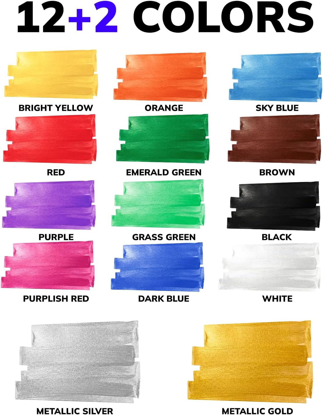 Detalle 2 de JusArt 14 Colors Jumbo Markers – 15mm Wide Tip for Multi-Surface Crafting