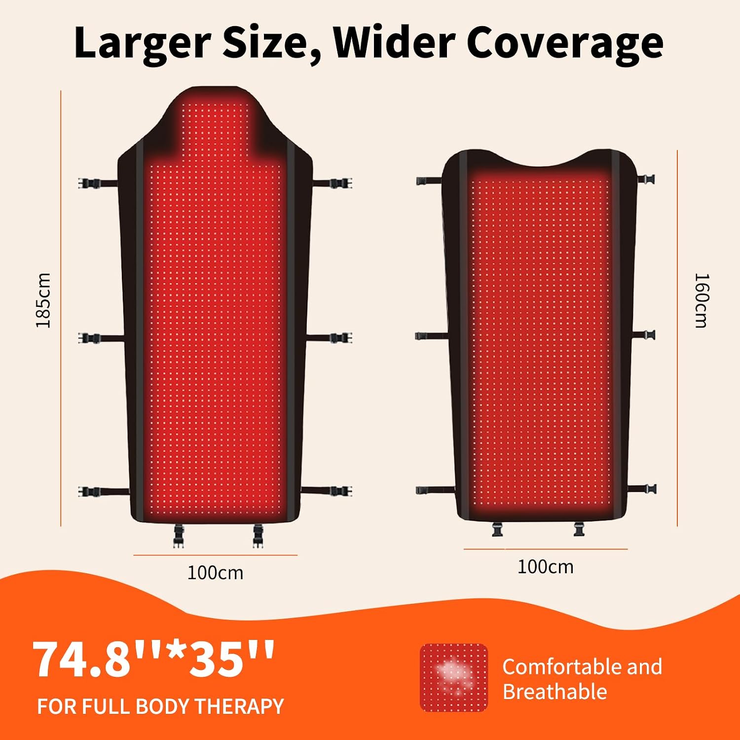 Thumbnail 6 de Red Light Therapy Mat for Full Body with 2704 LEDs (660nm/850nm) – 73x36 inches