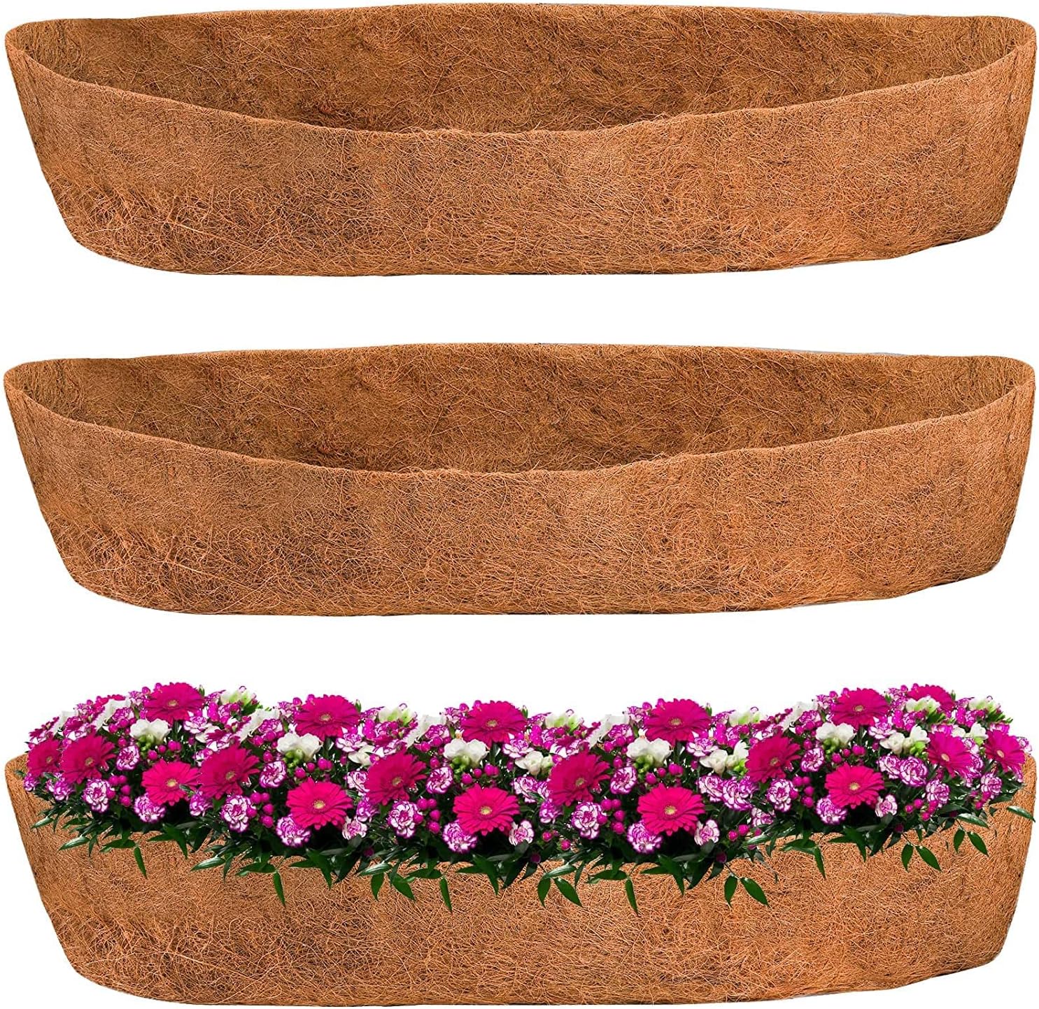 Detalle 2 de 2PCS Trough Coco Replacement Liners for 24 Inch Round Window Box