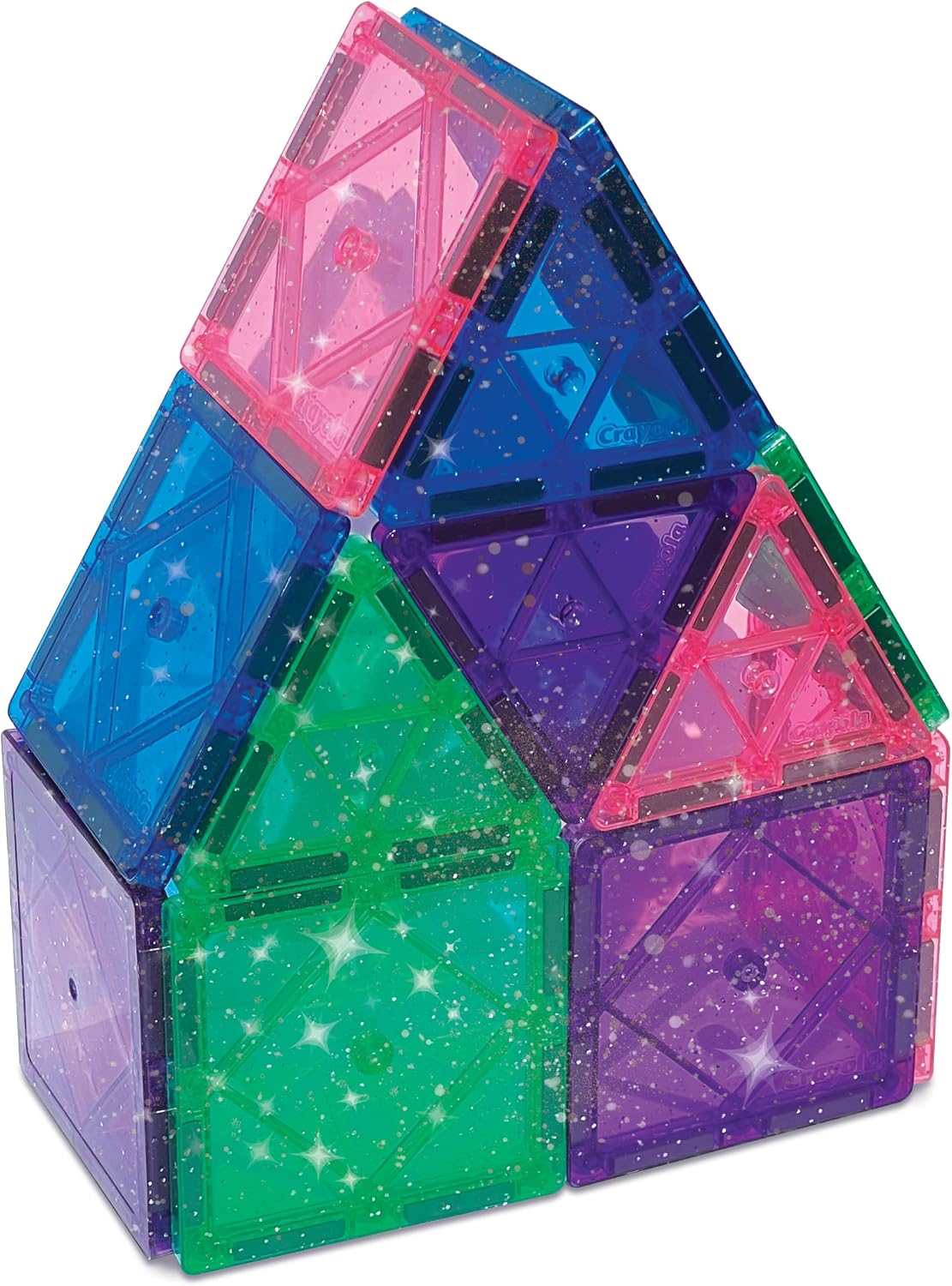 Thumbnail 1 de CreateOn Crayola Magnetic Tiles: 14-Piece Glitter Building Set for Kids