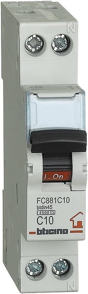 Detalle de Bticino Interruttore magnetotermico Kit 4 pezzi, 10 A – 1 modulo DIN