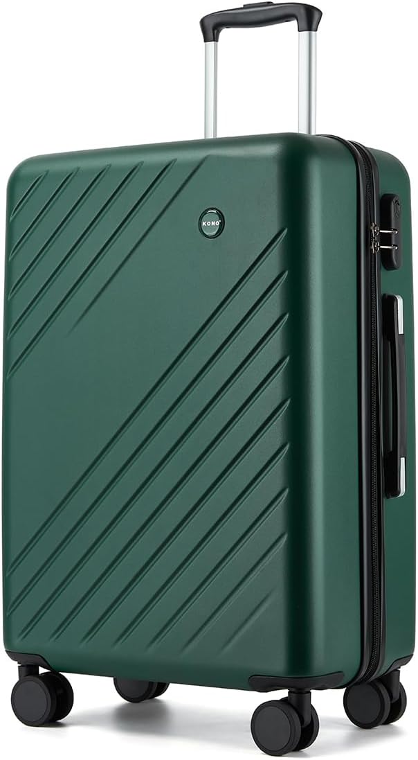 Detalle de Kono Valise Soute 66,5 × 45,5 × 25 cm – 61 L, ABS+PC, Roues silencieuses 360°, Serrure extérieure – Vert/Noir