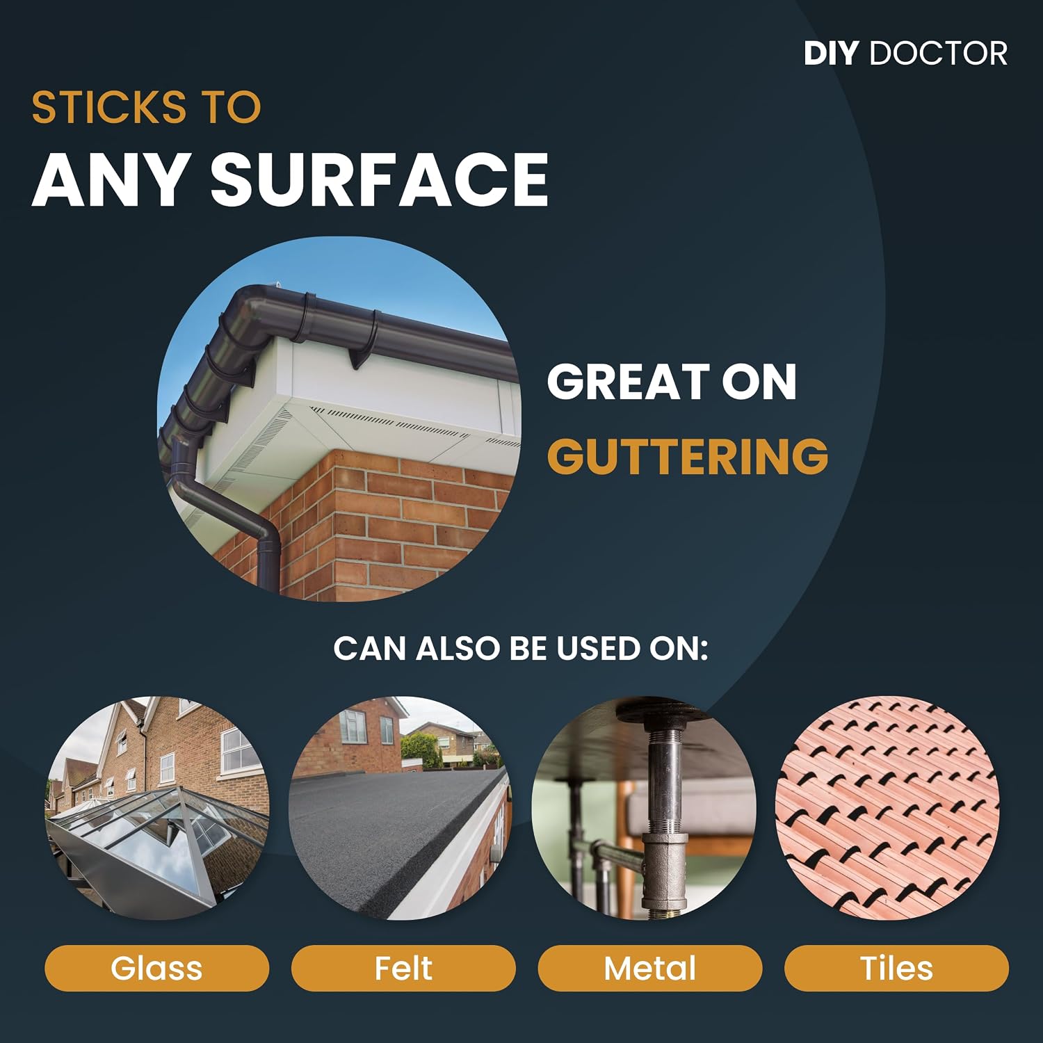 Detalle 2 de DIY Doctor Waterproof Tape 50mm x 5m roof sealant tape