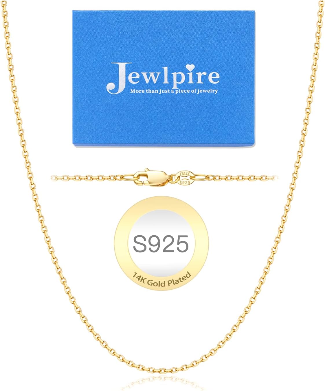 Thumbnail 6 de Jewlpire Chain Necklace, 925 Sterling Silver