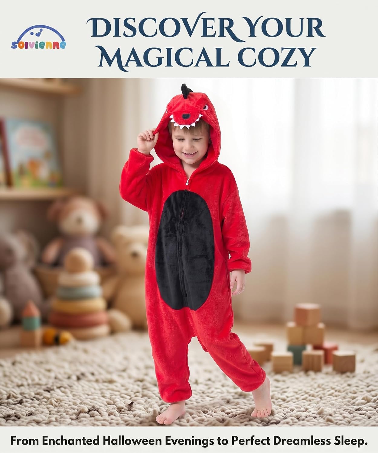 Detalle 2 de Solvienne Kids' Plush Onesie Costume