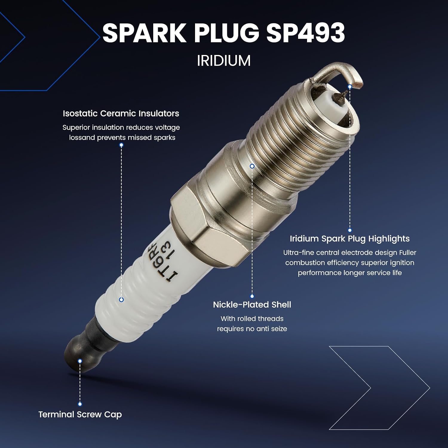 Thumbnail 5 de SYKRSS 8 Ignition Coils + 8 Spark Plugs Kit – Fix Misfires for Ford, Lincoln, Mercury, Panoz and Avanti (4.6L/5.4L/5.8L) – Repl. UF191/SP493