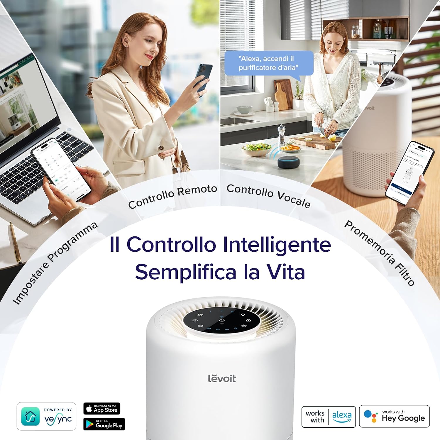 Detalle 2 de LEVOIT Core 200S Purificatore d'Aria 35 m²