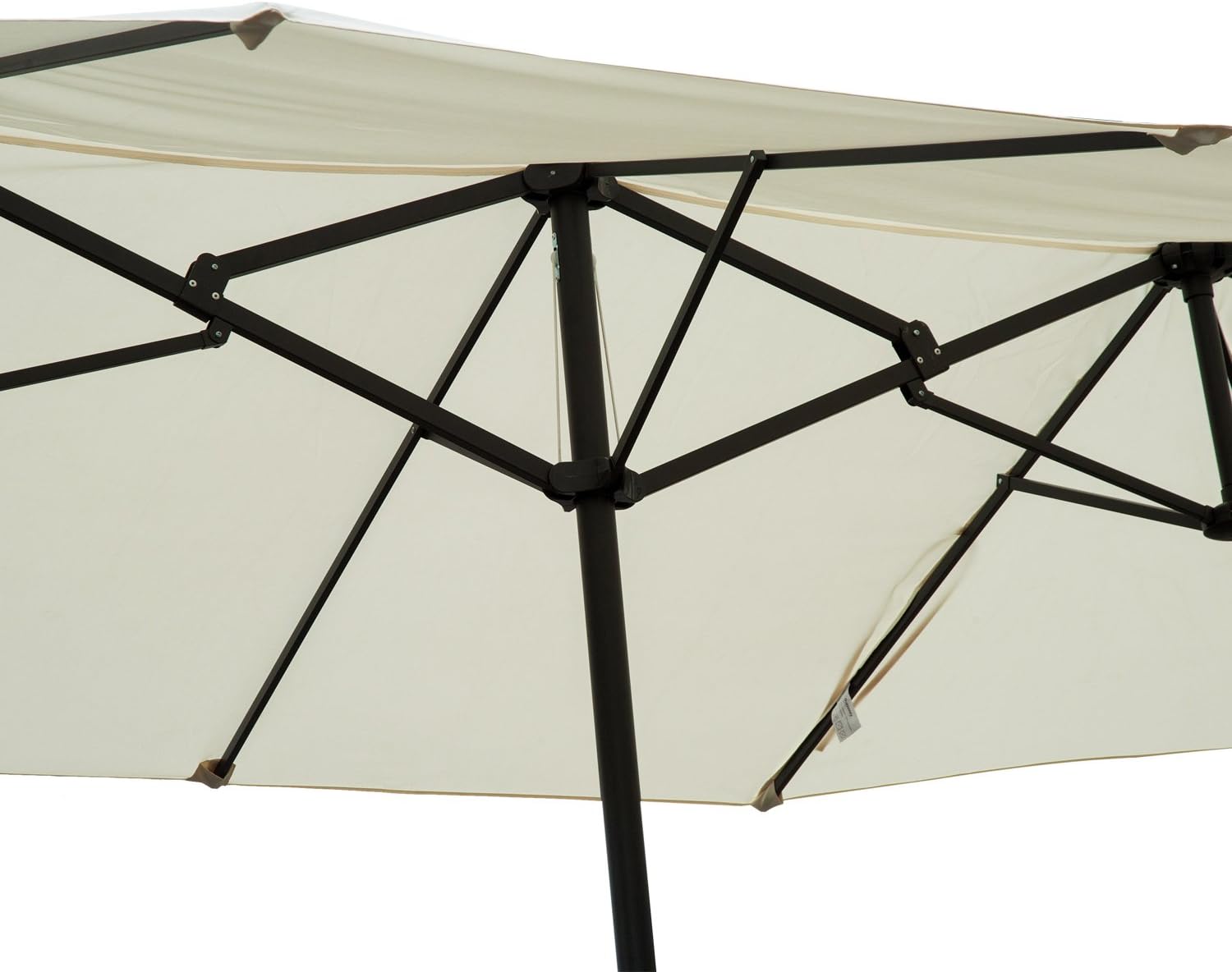 Thumbnail 6 de Outsunny Parasol de jardin extérieur double 4,6 m x 2,7 m x 2,4 m – armature acier et polyester haute densité crème